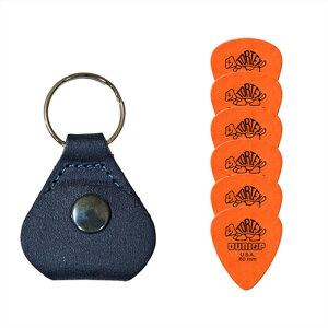 【マラソン期間はポイント5倍】【ピックケース+ピック6枚セット】Perri's ピックケース BLUE PICKKEY-6672 + Jim Dunlop Tortex 418B 0.6mm 6枚