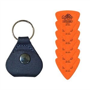 【ピックケース+ピック6枚セット】Perri's ピックケース BLUE PICKKEY-6672 + Jim Dunlop Tortex 431B 0.6mm 6枚