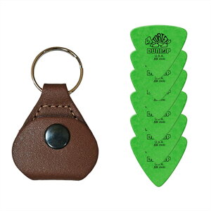 【ピックケース+ピック6枚セット】Perri's ピックケース TAN PICKKEY-6675 + Jim Dunlop Tortex 431B 0.88mm 6枚