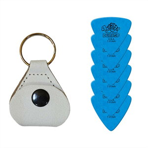 【マラソン期間はポイント5倍】【ピックケース+ピック6枚セット】Perri's ピックケース WHITE PICKKEY-6676 + Jim Dunlop Tortex 431B 1.0mm 6枚