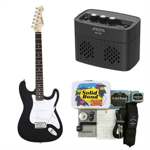 y|Cg10{I10܂ŁzyR Zbg{AvtzLegend GLM^[ LST-Z BK + Ken Yokoyama Electric Guitar Starter Set + AROMA Amp AG-05BLK