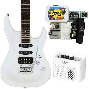 【アンプ WH&アクセサリーセット】AriaProII エレキギター MAC-STD PWH