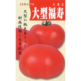 【トマトの種】一代交配 大型福寿 小袋 (1ml) 交配種 種子 タネ 野菜 果菜類 園芸 家庭菜園 畑 種まき