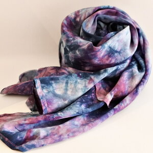 ストール 春夏 薄手 大判 パープル ホームデコレーション ソファ掛け 個性的 染物 モダン インテリア 空間デザイン 装飾品 おしゃれ ユニーク 紫 青 家庭用 個人用 母 誕生日 新生活 贈り物