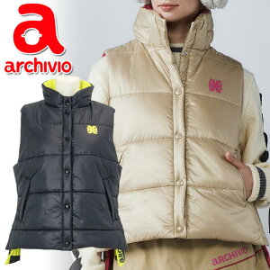 【当店在庫】アルチビオ 秋冬 ゴルフ 中綿サイドロゴベスト レディース A514013