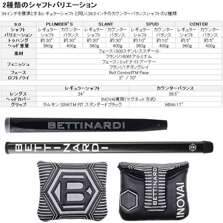 楽天市場】【受注発注】ベティナルディ イノベイ 9.0 パター