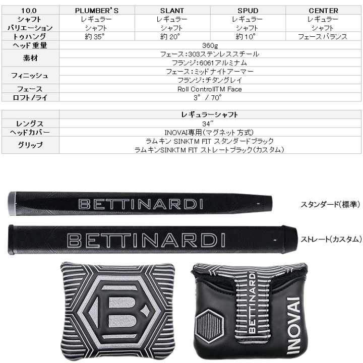楽天市場】【受注発注】ベティナルディ イノベイ 10.0 パター 34 楽天市場】【受注発注】ベティナルディ イノベイ 10.0 パター 34