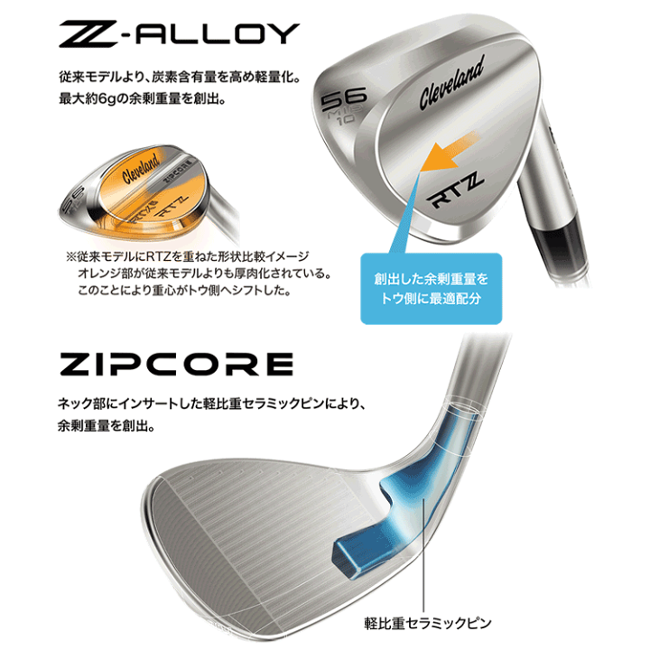 楽天市場】【当店在庫】クリーブランド RTZ ツアーサテン ウエッジ