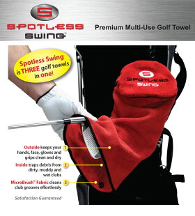 【あす楽対応】セルフプレーに便利!US直行便スポットレススイングタオルSPOTLESSSWINGTOWEL