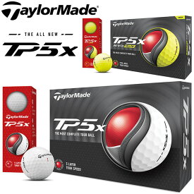 【あす楽対応】テーラーメイド ゴルフ New TP5x ゴルフボール 1ダース (12p) 2024モデル