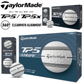 テーラーメイド ゴルフ New TP5 / TP5x STRIPE ストライプ ゴルフボール 1ダース (12p)