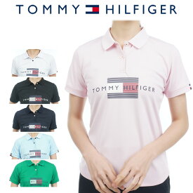 【あす楽対応】トミーヒルフィガーゴルフ フロントフラッグプリント ポロシャツ レディース 春夏 ゴルフウェア THLA314