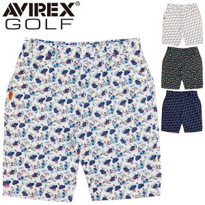 【当店在庫】アヴィレックス ゴルフ AML 柄ショーツ メンズ 春夏 ゴルフウェア AVG3S-AP21