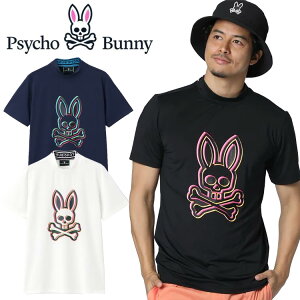 【当店在庫】サイコバニー 3Dカラーロゴ モックネックTシャツ メンズ 2025春夏 ゴルフウェア GF568