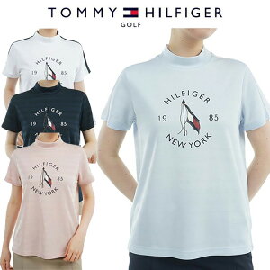 【当店在庫】トミーヒルフィガーゴルフ サークルロゴ 半袖モックネックシャツ レディース 2025春夏 ゴルフウェア THLA522