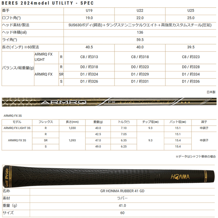 楽天市場】【当店在庫】ホンマ ゴルフ BERES 09 ベレス 3S