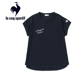 メール便対応 ルコック le coq sportif 接触涼感フレンチスリーブTシャツ レディース QMWVJA04-NV