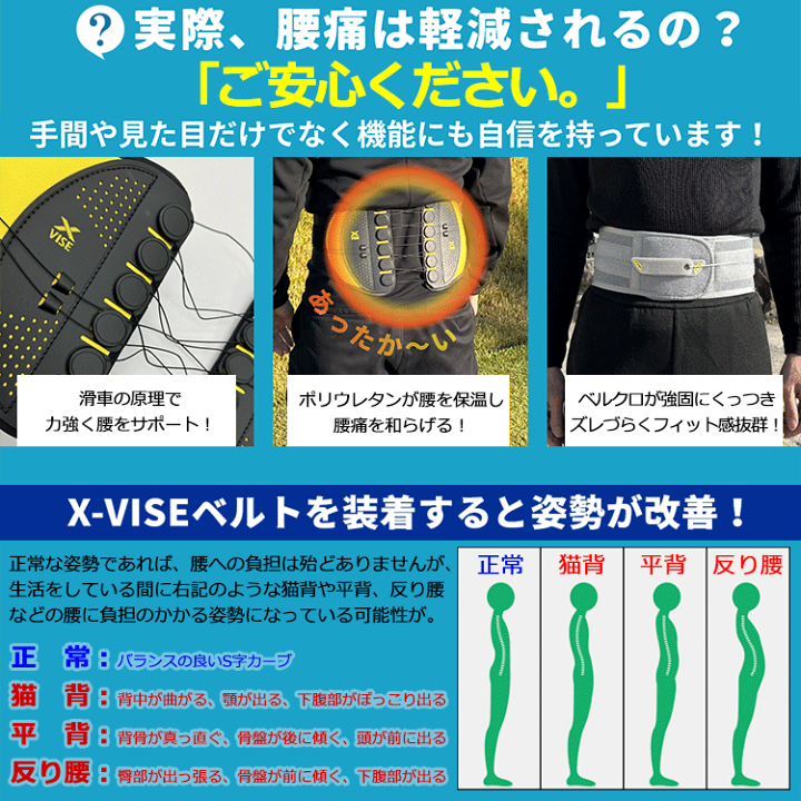 楽天市場】【当店在庫】クロスバイス X-VISE 骨盤矯正サポーター 骨盤