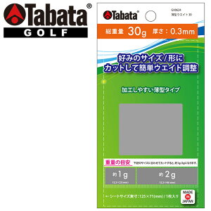 【10/25限定★全品ポイント5倍】【当店在庫】【メール便対応】タバタ ゴルフ 薄型ウエイト 30 GV-0624
