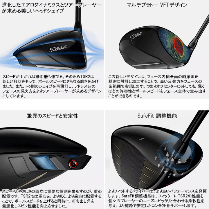 楽天市場】【当店在庫】タイトリスト TSR2 ドライバー TENSEI AV BLUE