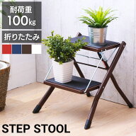 ステップ 折りたたみステップ 2段 踏み台 耐荷重 約100kg 滑り止め付 折りたたみ 軽量 持ち運び簡単 コン…