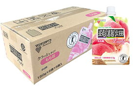 マンナンライフ クラッシュタイプの蒟蒻畑ライト　もも 【1ケース】　150g×30個