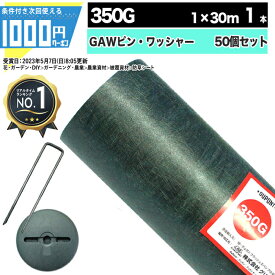 [楽天1位受賞] 【個人購入可】1000円クーポン付 ザバーン 350Gグリーン 1m×30m 1本 ＋コ型150mmピン＋GAWドーム型ワッシャー各50本 防草シート 雑草防止 除草 デュポン 法面 高耐久 透水 緑 350グリーン XA-350G1.0【GF】【条件付で個人購入可】法人/事業主/施設限定価格