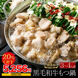 ＼期間限定！6,570円→5,256円！ 12月4日 20:00〜 11日 01:59あす楽【マツコの知らない世界で紹介】博多もつ鍋 がばい 黒毛和牛もつ鍋セット（3〜4人前/600g）国産牛もつ鍋 送料無料 もつ鍋 スープ 翌日 宅鍋 取り寄せ 鍋セット 鍋
