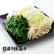 【もつ鍋トッピング】野菜三種盛り1人前