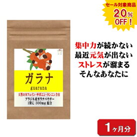【sale 20%off】ガラナ 30粒 約1ヶ月分 カフェイン ダイエット サプリ サプリメント 美容サプリ 美容サプリメント タンニン サポニン 男性 女性 通販 健康 プレゼント