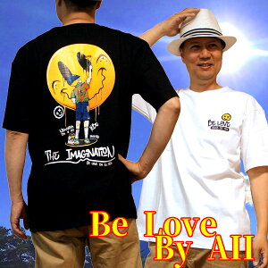 �y44�z�y46�z�C���` �A���J�WT�V���c �C�}�W�l�[�V���� imagination �� �� ���� �X�}�C�� �A�[�g T�V���c ��100% �v�����gT�V���c �傫���T�C�Y �r�b�O�V���G�b�g �o�b�N�v�����g Be love by all..