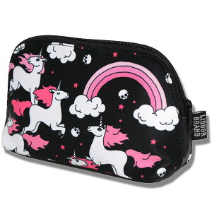 【LIQUOR BRAND】ポーチ【ユニコーン】リカーブランド かまぼこ型の立体ポーチ ヨコ20cm 化粧ポーチ コスメポーチ 小物入れ