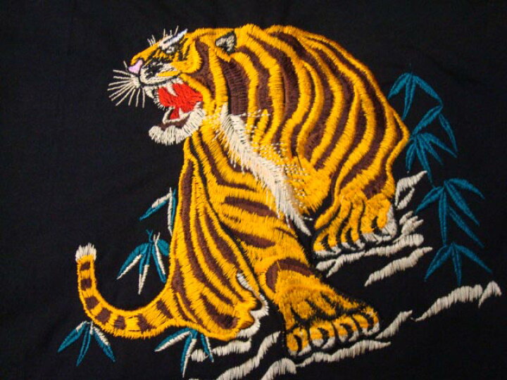 楽天市場】【SS】【S】和柄 刺繍ロンT 龍虎 (長袖Tシャツ  