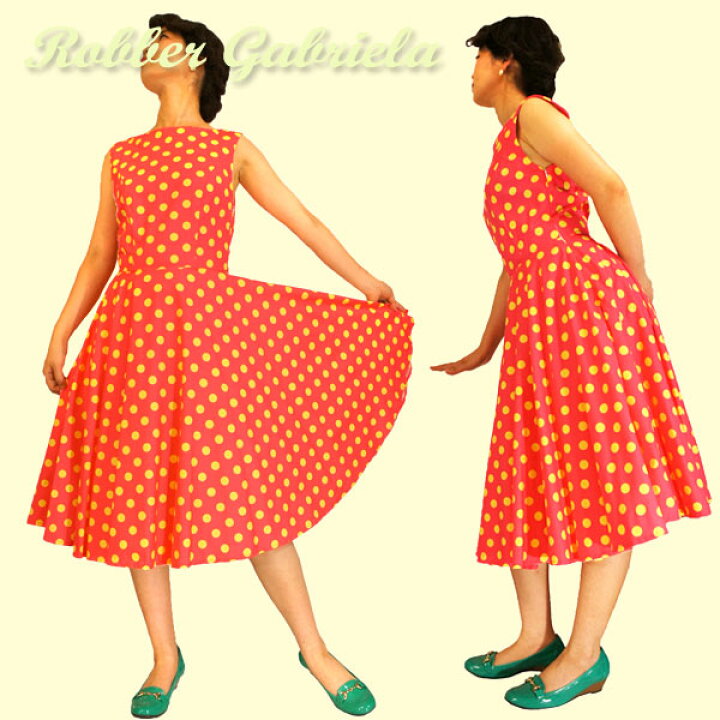 楽天市場 L ロカビリー ワンピース 水玉 ドット ピンク ボートネック ロックンロール ファッション クラシック レトロ 50 S 60 S オールディーズ ビンテージ パーティー ドレス ライブ ダンス 衣装 レディース ワンピ 全円 360度 フレア サーキュラー スカート ひざ