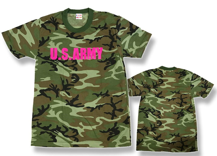 楽天市場】M・L・XXL迷彩Tシャツ U.S.ARMY カーキ・グリーン×蛍光 