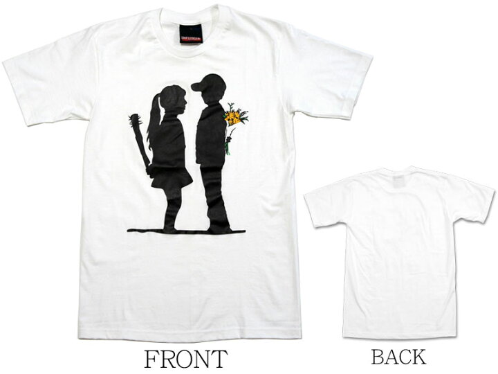 楽天市場】【M】【L】【XL】おもしろTシャツ 少年と少女 半袖 白 
