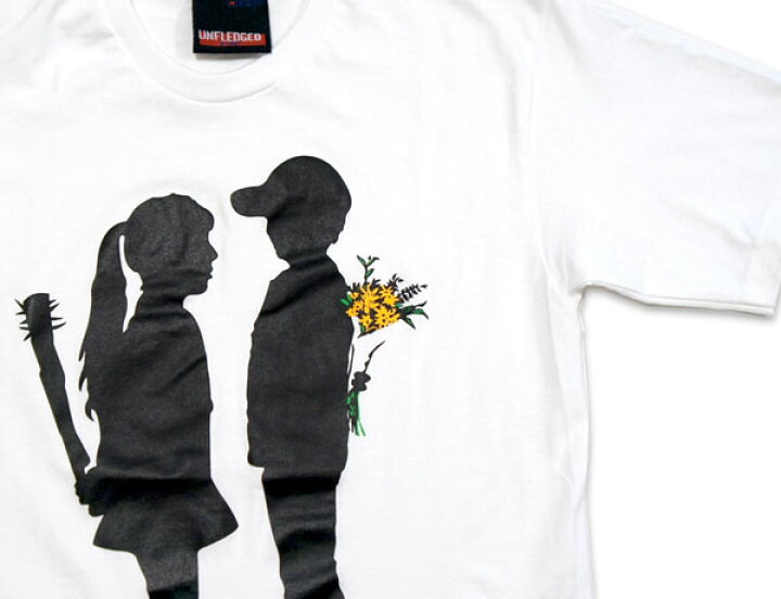 楽天市場】【M】【L】【XL】おもしろTシャツ 少年と少女 半袖 白 