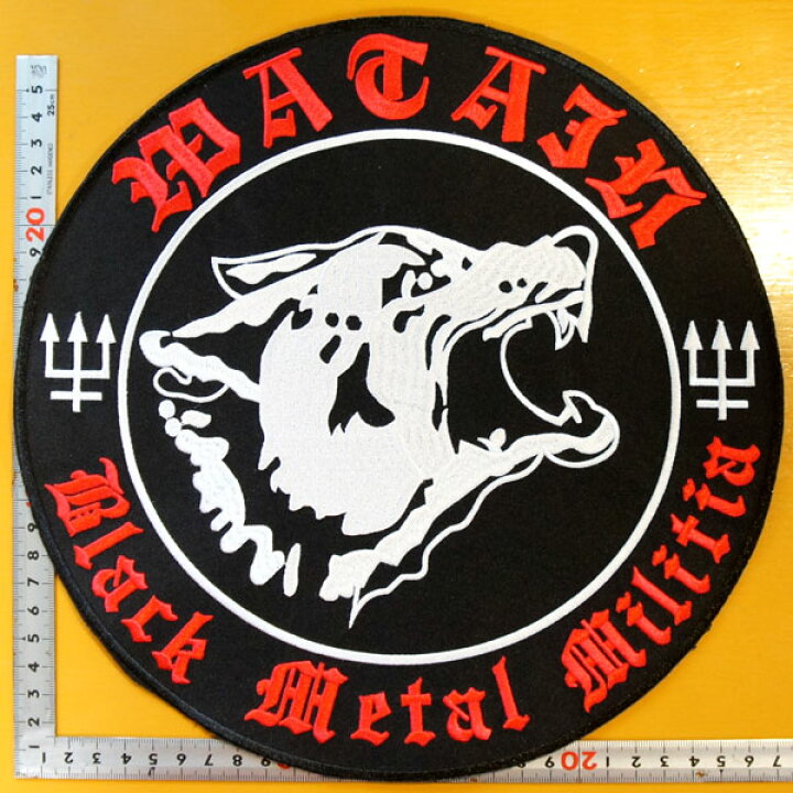 楽天市場】大きいワッペン 刺繍アイロンワッペン【Black meral Militia 