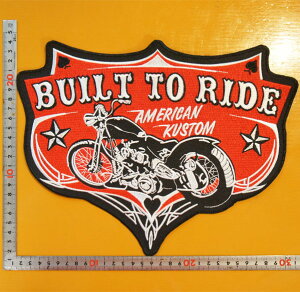 傫ȎhJACby AbvP pb`y[^[TCN BUILT TO RIDEzAJW oCJ[ AJ n[[ JX^ rbNcC vW vxXg Gu Emblem Patch 