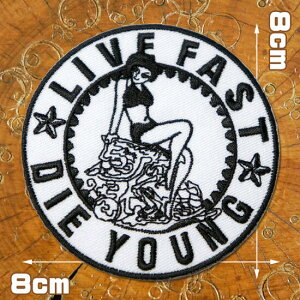 hJACbyyLive Fast Die Young/l˂z a8cm  ZNV[ sibvK[ pb` p XO AbvP oCN oCJ[ ACڒ Еt by