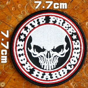 hJACby AbvP pb`yXJ LIVE FREE RIDE HARD COREzRɐ ̑ AJW oCJ[ AJ hN SKULL Gu Emblem Patch