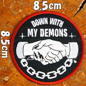 hJACby AbvP pb`yDOWN WITH MY DEMONS/Ƃ̌_zfr TCRr[ T^ DEVIL wappen patch DIY Еt | 