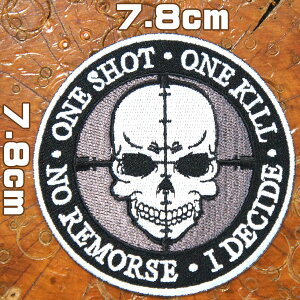 �h�J�A�C�������b�y�� �A�b�v���P �p�b�`�yONE SHOT ONE KILL�z�_���� �X�i�C�p�[ �~���^���[ �h�N�� �X�J�� ������ �T�o�Q�[ ���b�y�� �A�C���� �Еt�� wappen patch