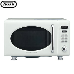【ポイント5倍】 Toffy 単機能レンジ 小型 アッシュホワイト/ペールアクア ELE000112