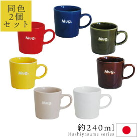 コーヒーマグ 持ち手付 おうちカフェ 食器 2個セット マグ マグカップ ペア コップ 箸休め シリーズ KET140087