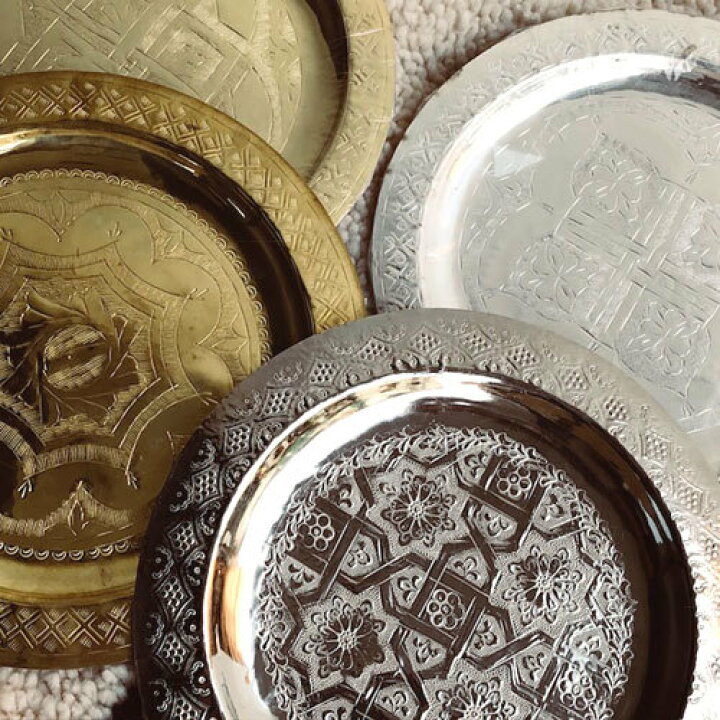 楽天市場】【4月下旬再入荷】「真鍮トレイ φ25cm ゴールド/シルバー 