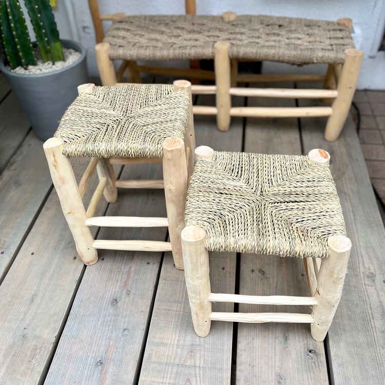 楽天市場】モロッコ スツールM 木製 インテリア チェア 四角 木 椅子