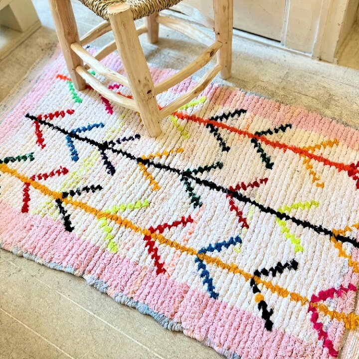 楽天市場】【S /100×60cm】モロッコ ラグ「ボシャルウィット001 