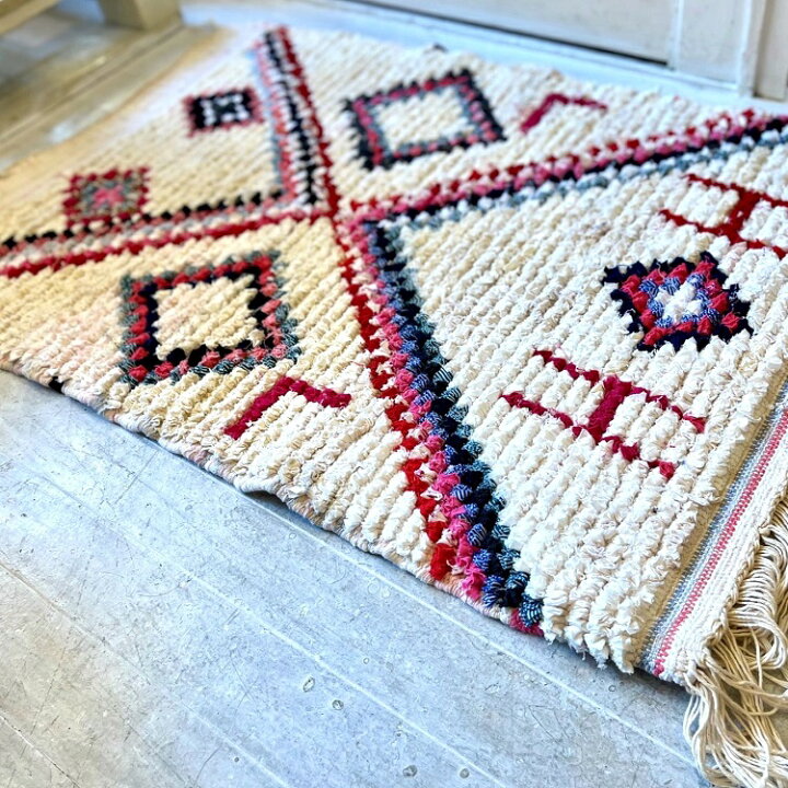 楽天市場】【S /100×60cm】モロッコ ラグ ｢ボシャルウィット008 
