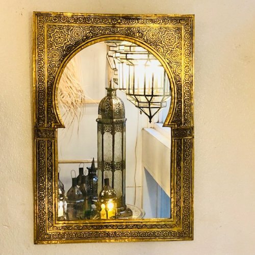 楽天市場】モロッカンミラー「アーチM/ゴールド」モロッコ 鏡 モロッコ 